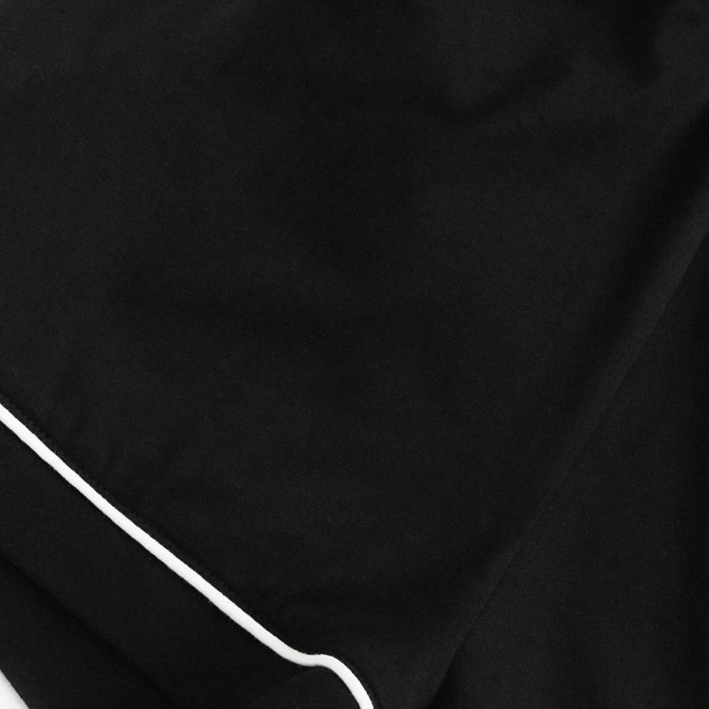 NWT Black Cotton PJs with White Piping - Picture 4 of 7